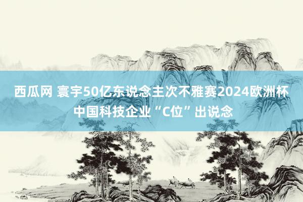 西瓜网 寰宇50亿东说念主次不雅赛2024欧洲杯 中国科技企业“C位”出说念