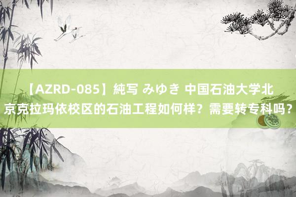 【AZRD-085】純写 みゆき 中国石油大学北京克拉玛依校区的石油工程如何样？需要转专科吗？