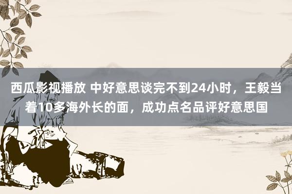 西瓜影视播放 中好意思谈完不到24小时，王毅当着10多海外长的面，成功点名品评好意思国