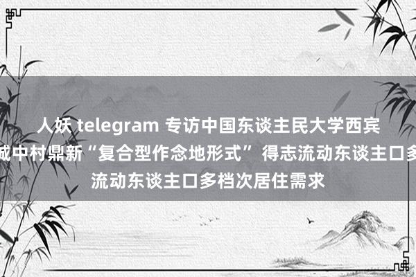 人妖 telegram 专访中国东谈主民大学西宾叶裕民：激动城中村鼎新“复合型作念地形式” 得志流动东谈主口多档次居住需求